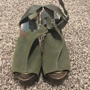 Green Suede Heels